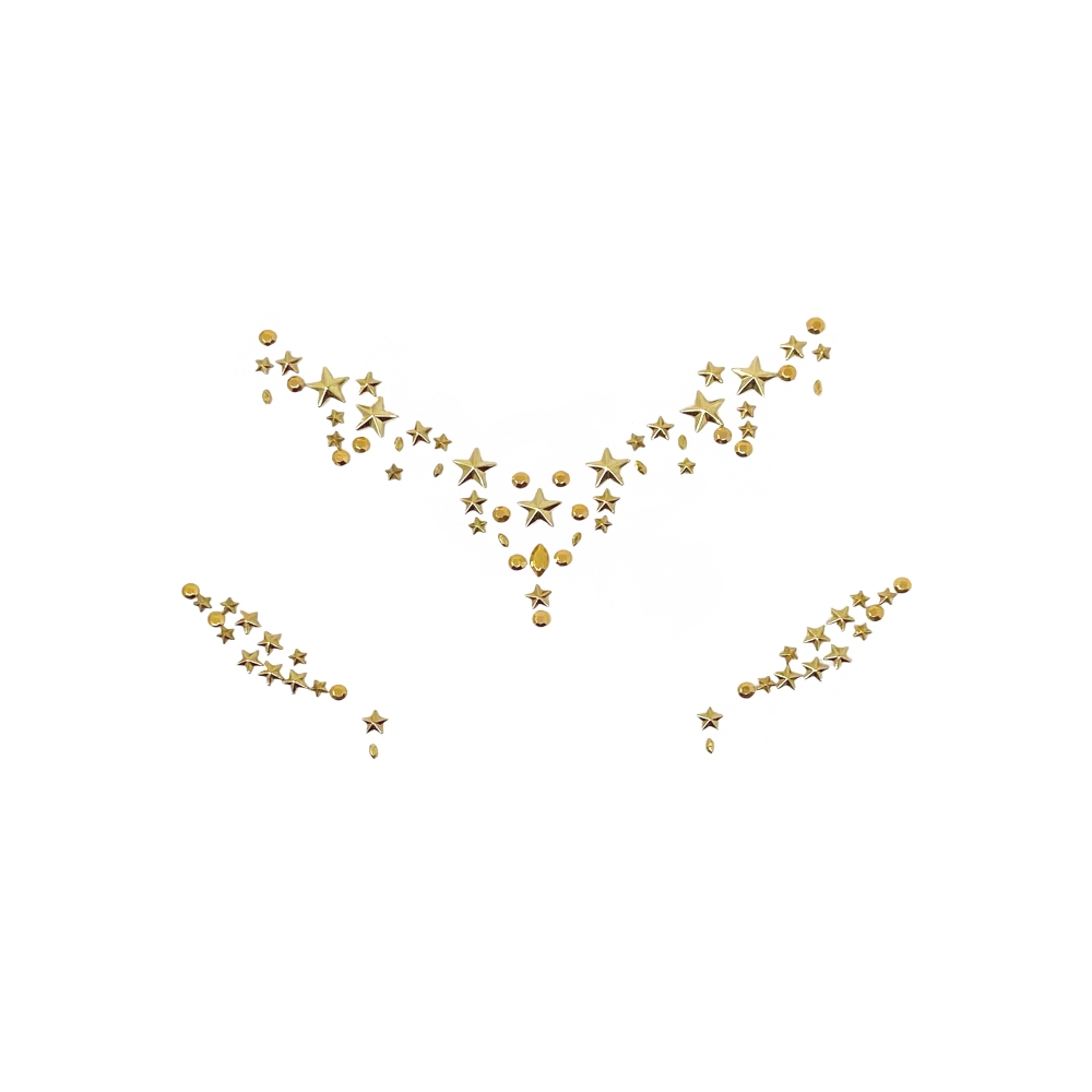 Leg Avenue - Star Sign Face Jewel Diamond Sticker - Gold coloured
